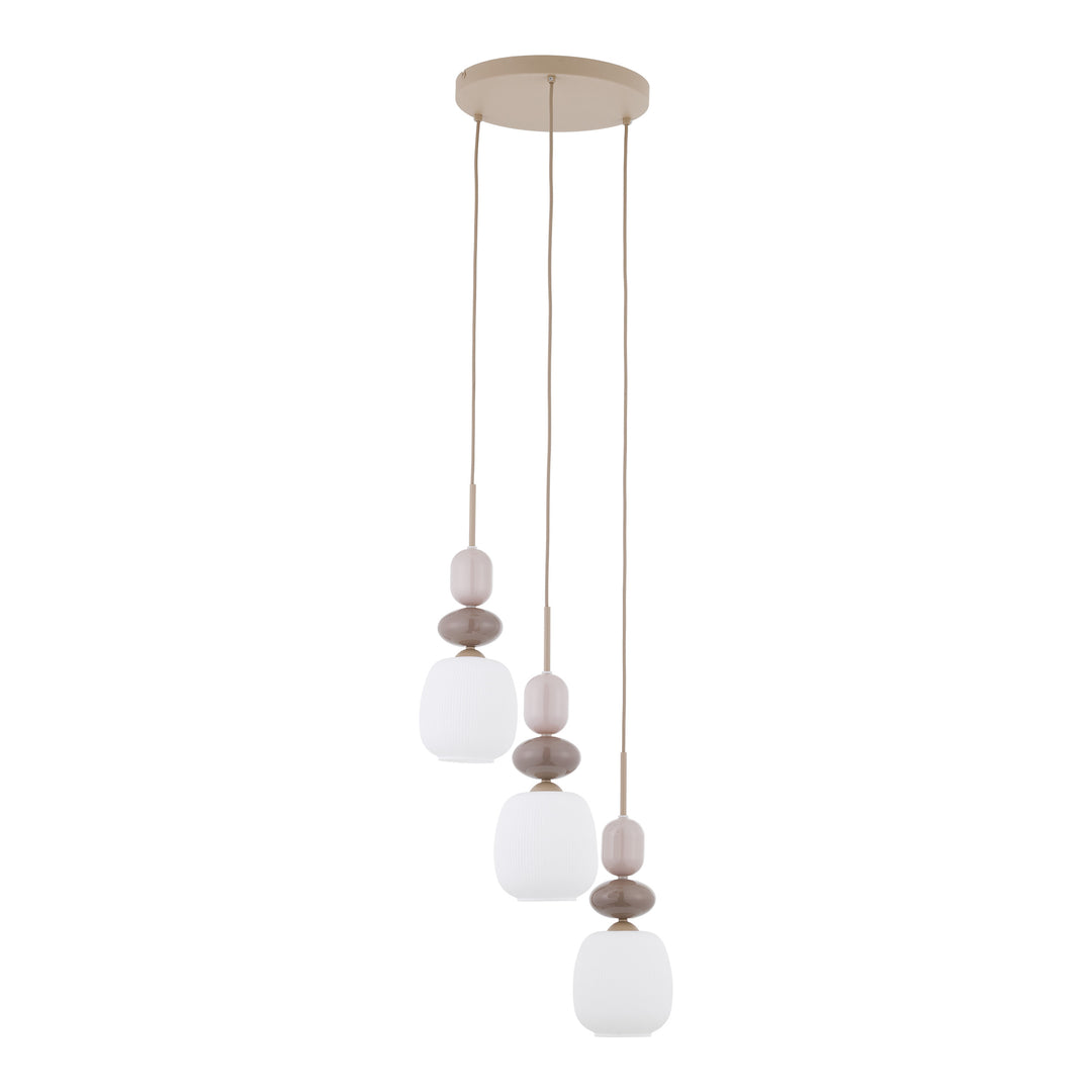 Zen botti takpendel 3-lys-Takpendler-TK Lighting-Brun / Grønn / Konjakk farget-TK-11877-Lightup.no