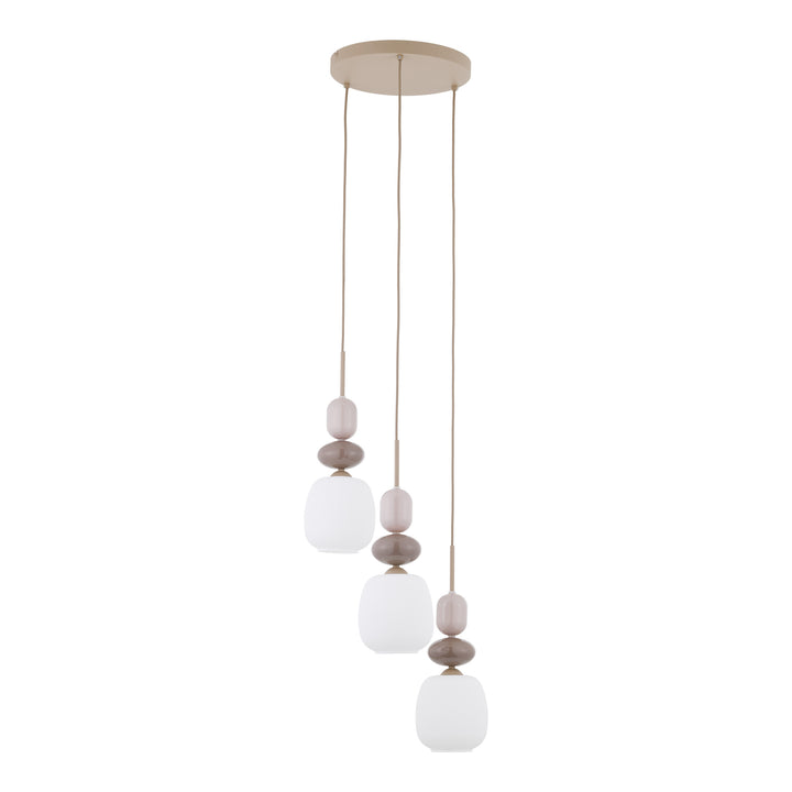 Zen botti takpendel 3-lys-Takpendler-TK Lighting-Brun / Grønn / Konjakk farget-TK-11877-Lightup.no