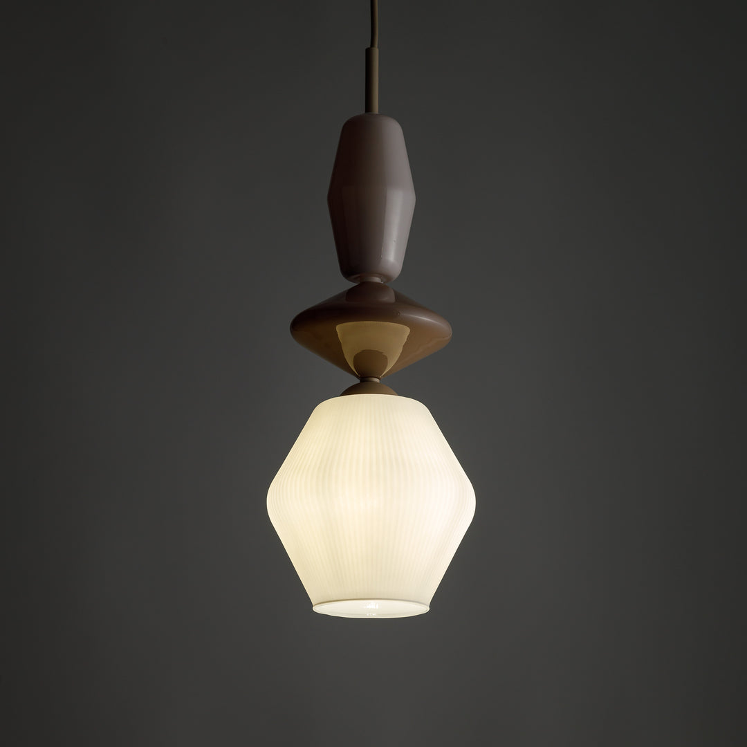 Zen fuso takpendel 1-lys-Takpendler-TK Lighting-Brun / Grønn / Konjakk farget-TK-11865-Lightup.no