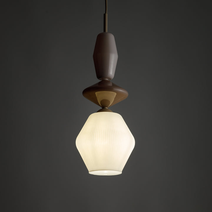 Zen fuso takpendel 1-lys-Takpendler-TK Lighting-Brun / Grønn / Konjakk farget-TK-11865-Lightup.no