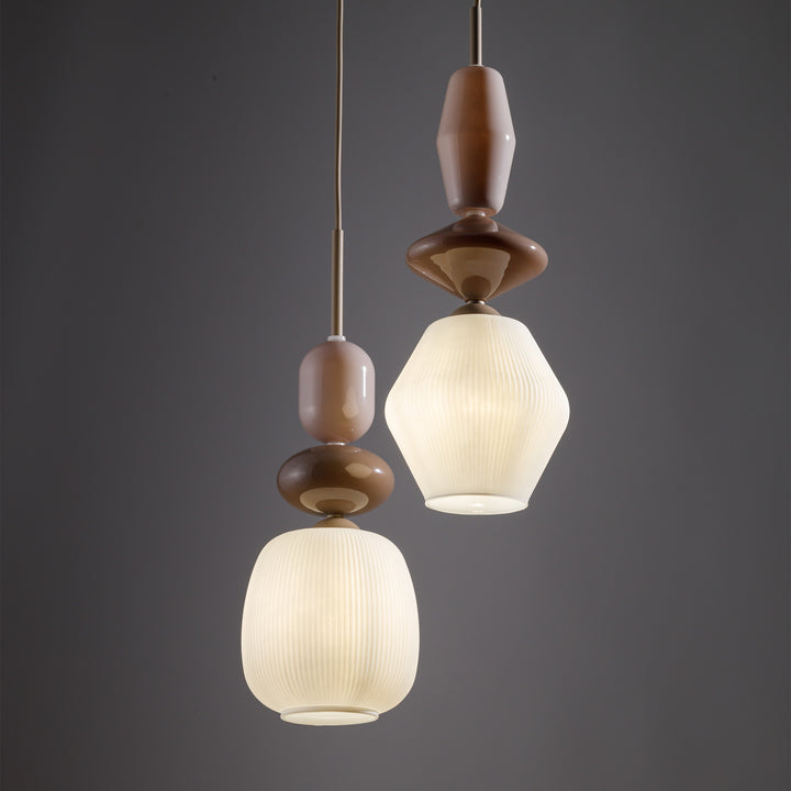 Zen fuso takpendel 1-lys-Takpendler-TK Lighting-Brun / Grønn / Konjakk farget-TK-11865-Lightup.no