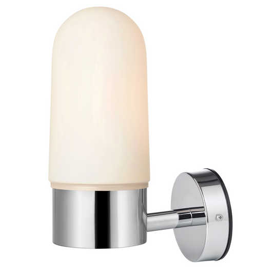 Zen vegglampe IP44 - Krom/opalhvit - Krom / Opal-Baderomsbelysning vegglamper-Marksløjd-Krom / Opal-Mrk-107799-Lightup.no