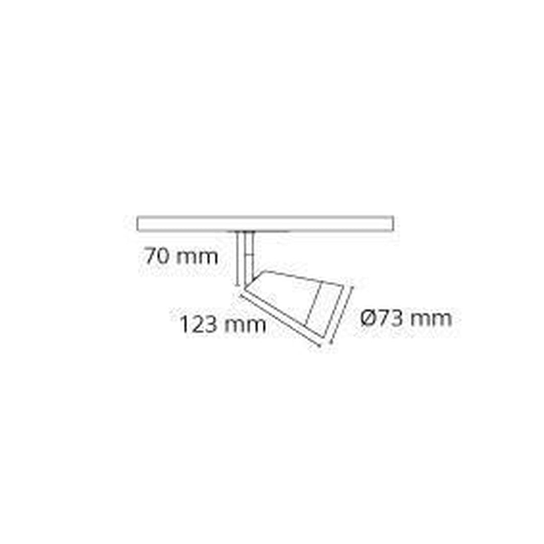 Zip Glass spot 6W LED 2700K-Zip spotskinne-Sg Armaturen As-Hvit-3200208-Lightup.no