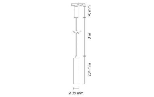 Zip Tube Micro pendel 7W LED 2700K - B VARE-Takpendler-Sg Armaturen As-Messing-3223803-B-VARE-Lightup.no