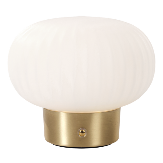 Zoe bordlampe - Oppladbar-Bordlamper-Ms - belysning-Hvit / Messingfarget-9400000500-Lightup.no