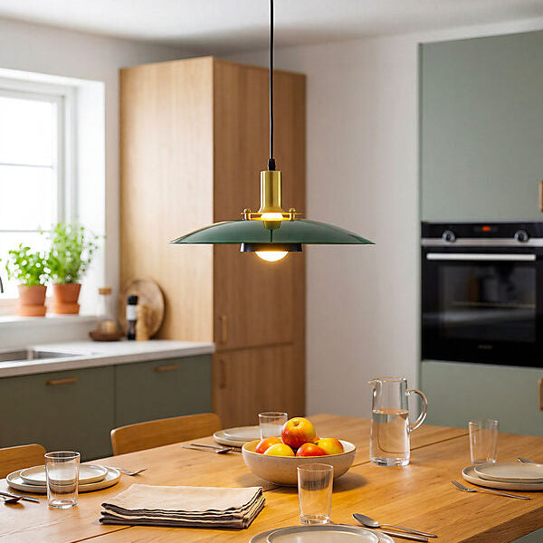 Zora takpendel Ø38-Takpendler-Aneta Lighting-Grønn/Matt Messing-25122-12-25-Lightup.no