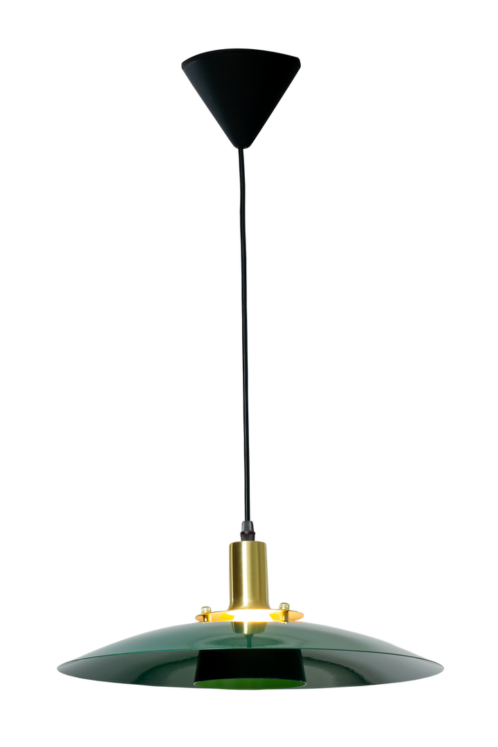 Zora takpendel Ø38-Takpendler-Aneta Lighting-Grønn/Matt Messing-25122-12-25-Lightup.no