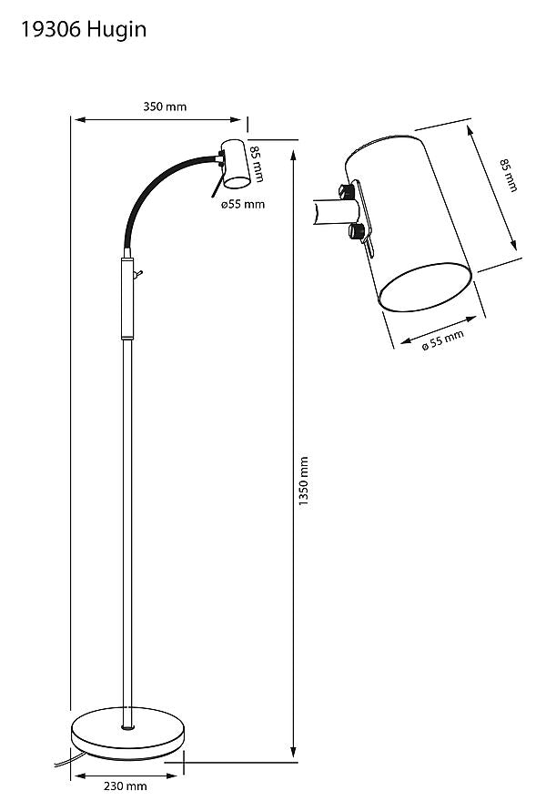Hugin gulvlampe