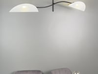 Lotus taklampe 2-lys - Svart/Gullfarget
