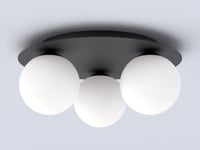 Solar taklampe 3 lys - Svart/Opal