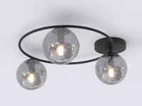 Sopra taklampe 3-lys - Svart/Røykfarget