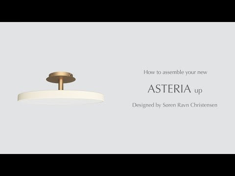 Asteria Up taklampe medium - perlehvit