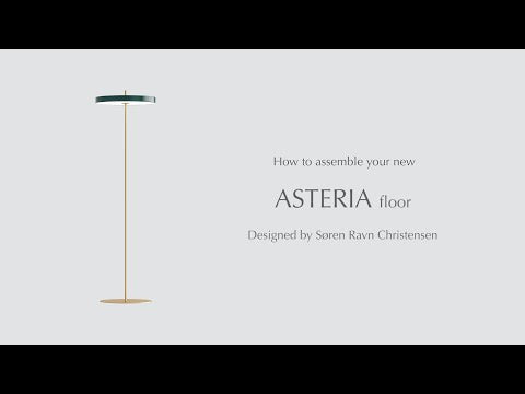 Asteria gulvlampe - Perlehvit