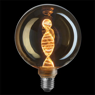 3-Steg DNA Gold Glob 125mm 3,6w 1800K - E27-LED-pære E27 sokkel-Unison-7722530-Lightup.no