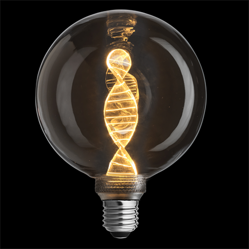 3-Steg DNA Grey Glob 125mm 3,6w 1800K - E27 - Røykfarget-LED-pære E27 sokkel-Unison-7722540-Lightup.no