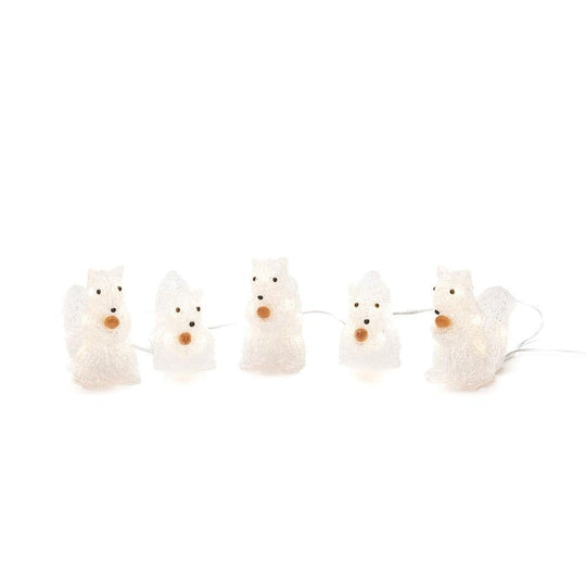 5 Ekorn med varmhvit LED IP44-Julebelysning dekor og pynt ute-Konstsmide-Hvit-6287-103-Lightup.no