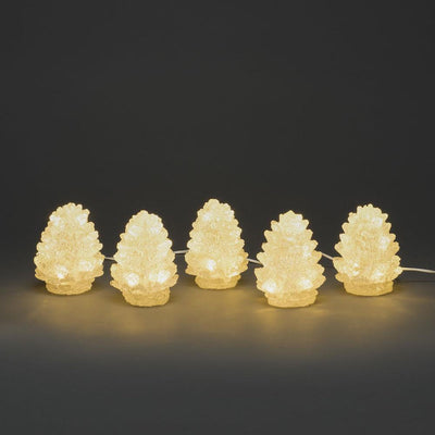 5 Kongler med varmhvit LED IP44-Julebelysning dekor og pynt ute-Konstsmide-6290-103-Lightup.no