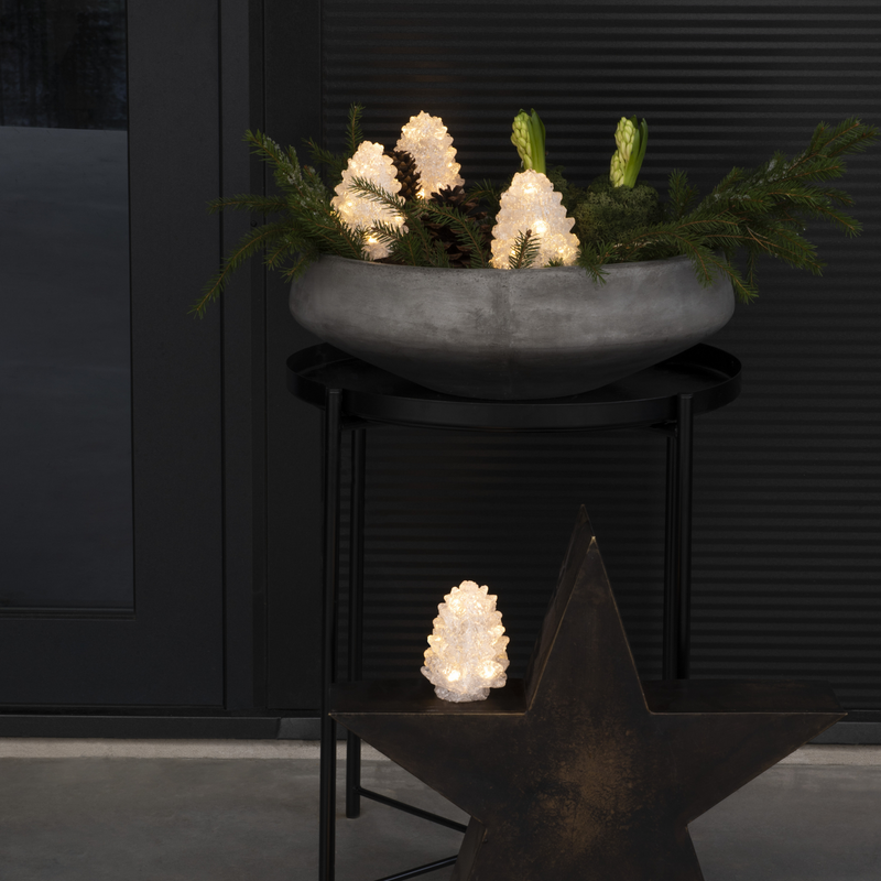 5 Kongler med varmhvit LED IP44-Julebelysning dekor og pynt ute-Konstsmide-6290-103-Lightup.no