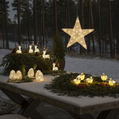 5 Kongler med varmhvit LED IP44-Julebelysning dekor og pynt ute-Konstsmide-6290-103-Lightup.no