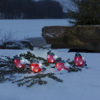 5 dompapp i akryl 12 cm-Julebelysning dekor og pynt ute-Konstsmide-6269-203-Lightup.no