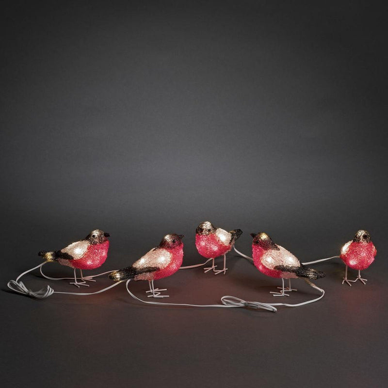 5 dompapp i akryl 12 cm-Julebelysning dekor og pynt ute-Konstsmide-6269-203-Lightup.no