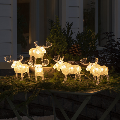 5 elger med varmhvit LED IP44-Julebelysning dekor og pynt ute-Konstsmide-6241-103-Lightup.no