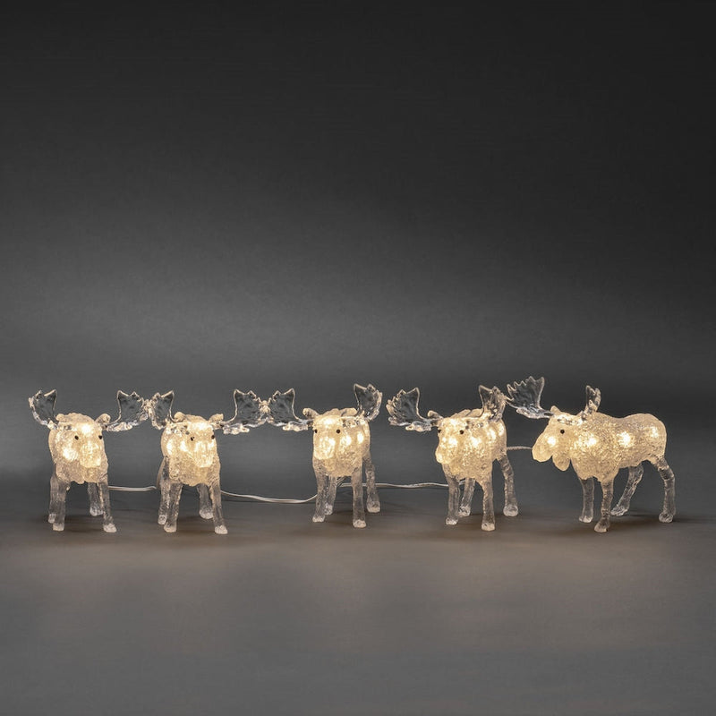 5 elger med varmhvit LED IP44-Julebelysning dekor og pynt ute-Konstsmide-6241-103-Lightup.no