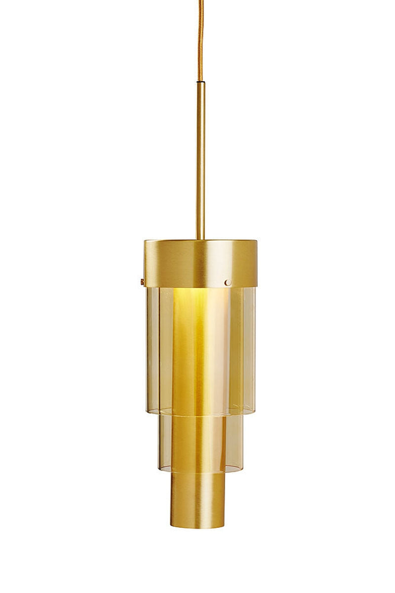 A-spire takpendel 14 cm 16W 3000K dimbar - Golden smoke/Børstet messing-Takpendler-EBB & FLOW-LA102005-Lightup.no