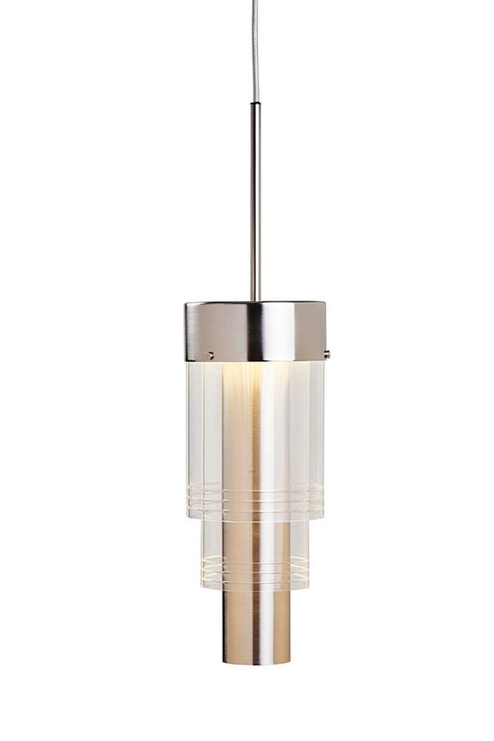 A-spire takpendel 14 cm 16W 3000K dimbar - Klar/Børstet sølvfarge-Takpendler-EBB & FLOW-LA102009-Lightup.no