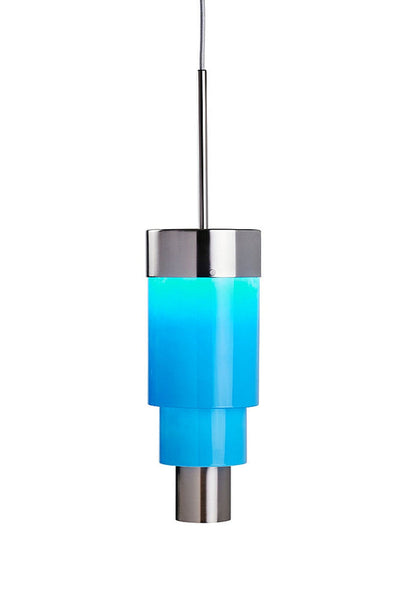 A-spire takpendel 14 cm 16W 3000K dimbar - Opal blå/Børstet sølvfarge-Takpendler-EBB & FLOW-LA102011-Lightup.no