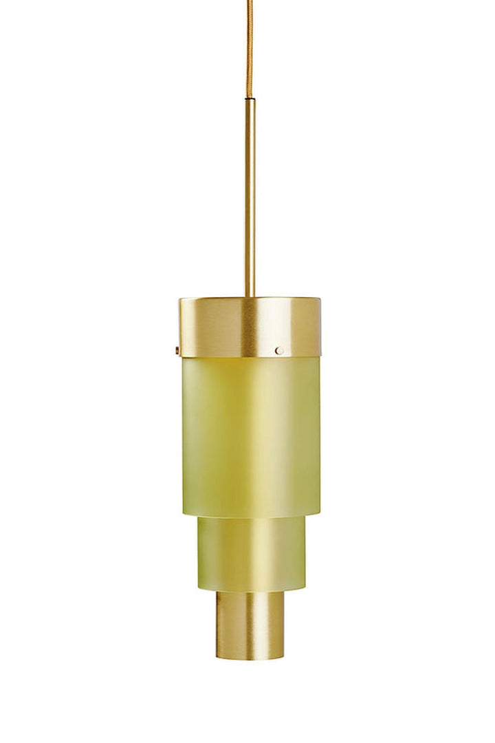 A-spire takpendel 14 cm 16W 3000K dimbar - Sanded olive/Børstet messing-Takpendler-EBB & FLOW-LA102008-Lightup.no