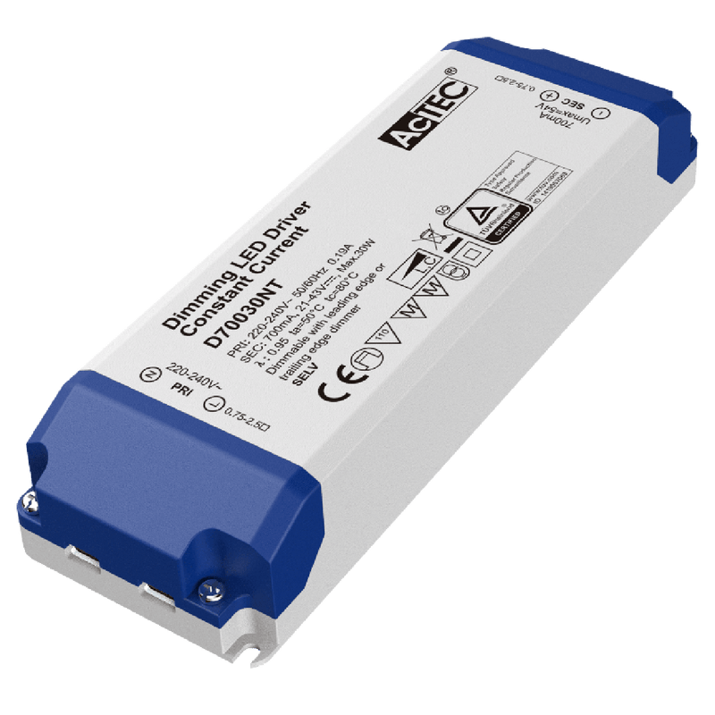 AcTEC Driver 700mA 30W IP20 - Dimbar-Elektro tilbehør lamper-Norlux-D70030NT-02-Lightup.no