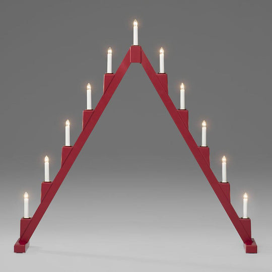 Adventsstake 11 armet sammenleggbar - Rød-Julebelysning adventsstake-Konstsmide-Rød-3592-510-Lightup.no