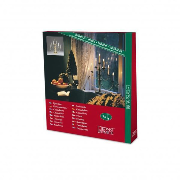 Adventsstake 2050 - Messing-Julebelysning adventsstake-Konstsmide-Messing-2050-810TR-Lightup.no