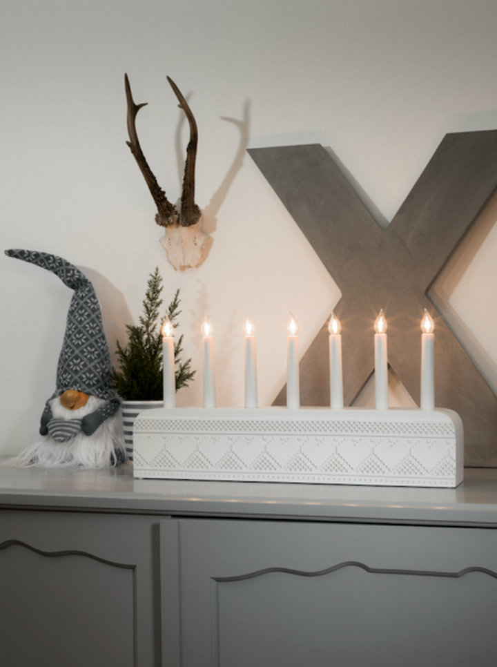 Adventsstake 3581 Hvit (utgått)-Utgått-Konstsmide-3581-210-Lightup.no