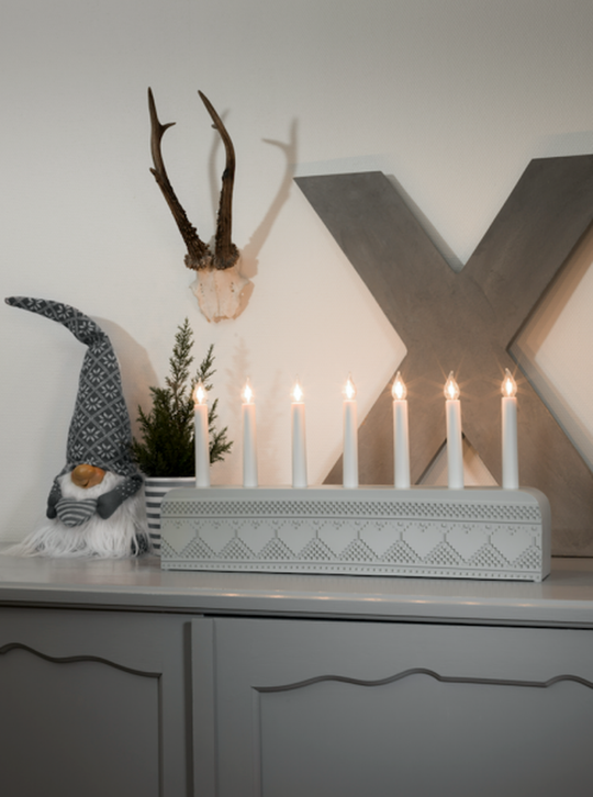 Adventsstake 3581 grå (utgått)-Utgått-Konstsmide-3581-310-Lightup.no