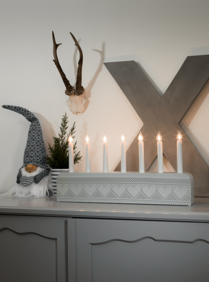 Adventsstake 3581 grå (utgått)-Utgått-Konstsmide-3581-310-Lightup.no