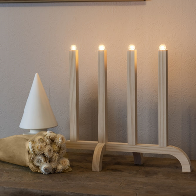 Adventsstake 4 armet - Natur-Julebelysning adventsstake-Konstsmide-3998-111-Lightup.no