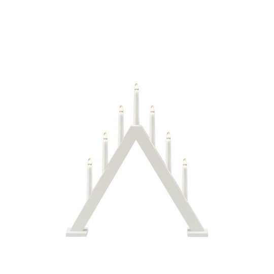 Adventsstake 7 armet - Matt hvit-Julebelysning adventsstake-Konstsmide-Hvit-3931-205-Lightup.no