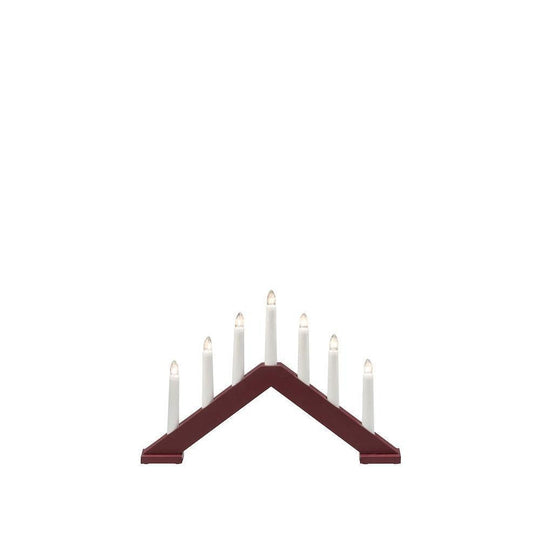 Adventsstake 7 armet - Rød/Hvit-Julebelysning adventsstake-Konstsmide-Hvit-3985-525-Lightup.no