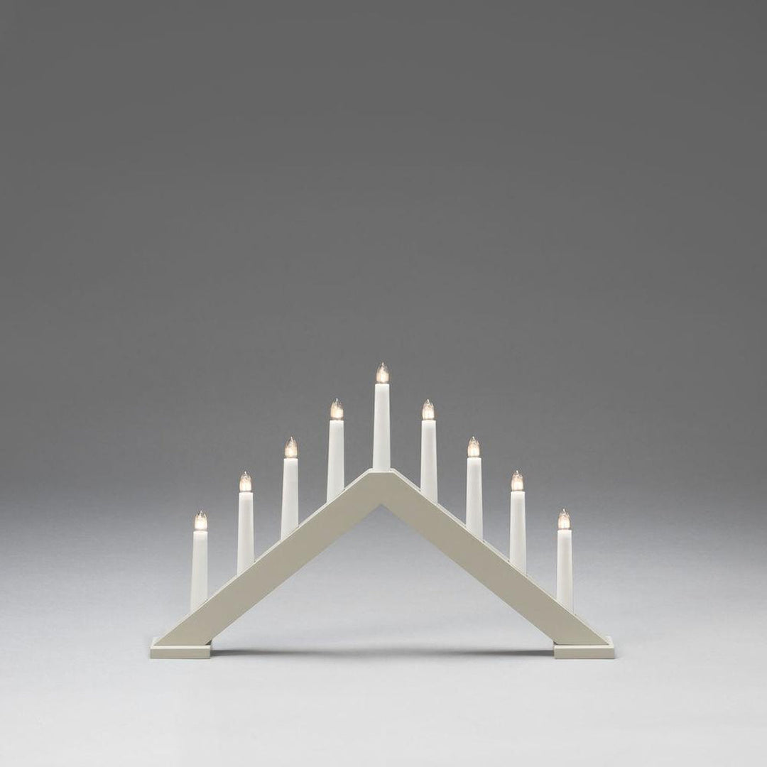 Adventsstake 9 armet - Matt beige-Julebelysning adventsstake-Konstsmide-Beige-3984-975-Lightup.no