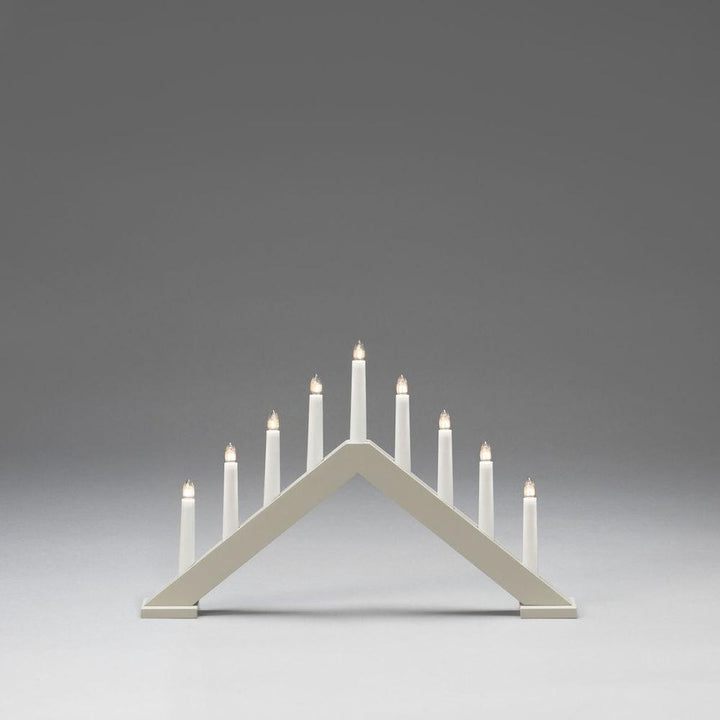 Adventsstake 9 armet - Matt beige-Julebelysning adventsstake-Konstsmide-Beige-3984-975-Lightup.no