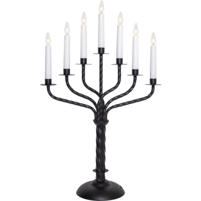 Adventsstake Bore 7 lys - Svart-Julebelysning adventsstake-Star Trading-114-64-Lightup.no