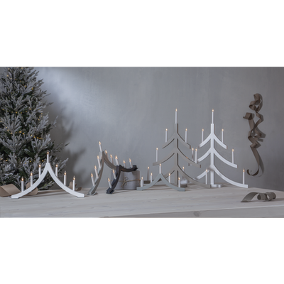 Adventsstake Pagod 5 lys - Grå-Julebelysning adventsstake-Star Trading-645-01-Lightup.no