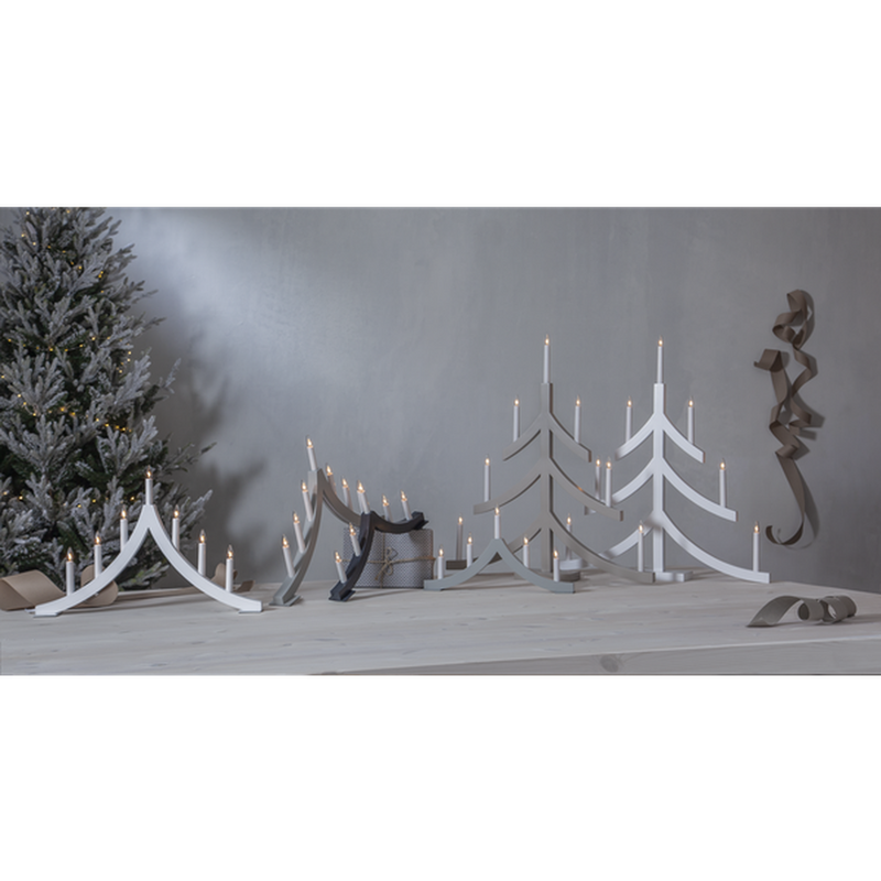 Adventsstake Pagod 5 lys - Grå-Julebelysning adventsstake-Star Trading-645-01-Lightup.no