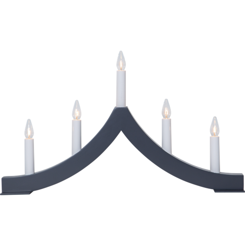 Adventsstake Pagod 5 lys - Grafitt grå-Julebelysning adventsstake-Star Trading-645-03-Lightup.no