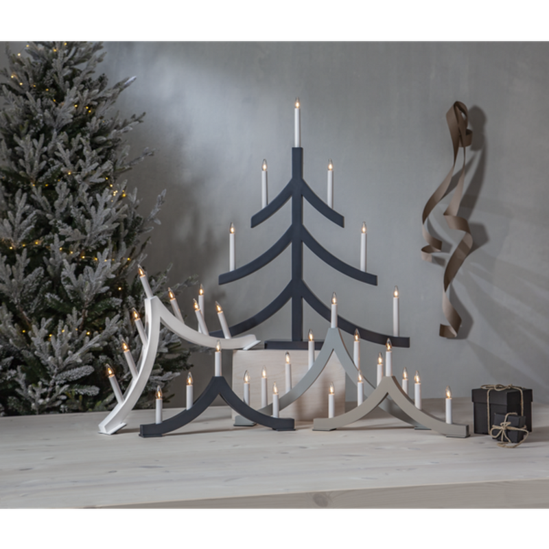 Adventsstake Pagod 5 lys - Grafitt grå-Julebelysning adventsstake-Star Trading-645-03-Lightup.no
