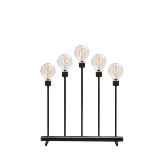 Adventsstake - Svartlakkert metall-Julebelysning adventsstake-Konstsmide-3964-710TR-Lightup.no