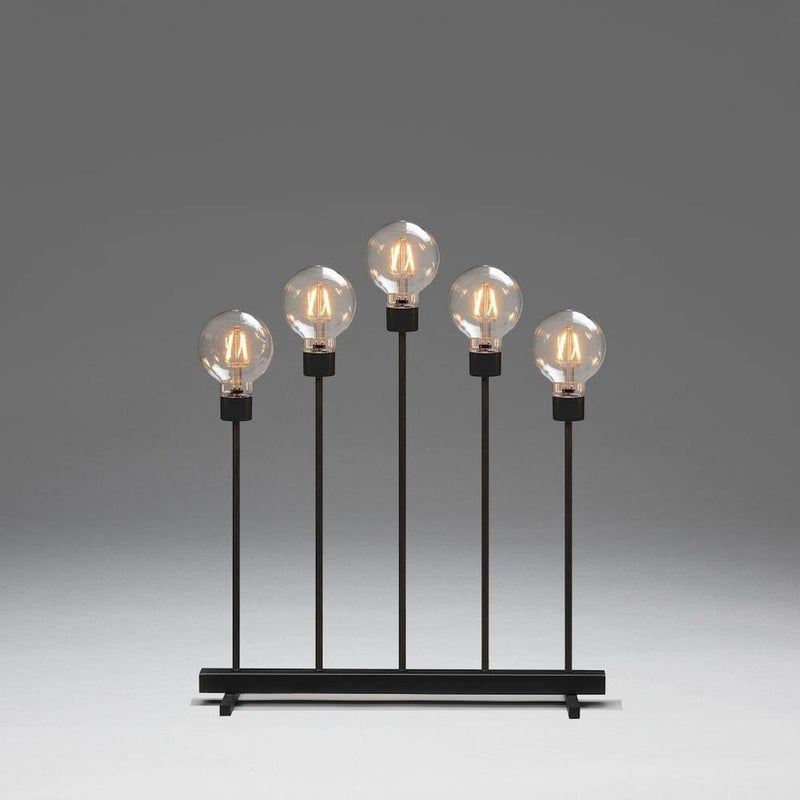 Adventsstake - Svartlakkert metall-Julebelysning adventsstake-Konstsmide-3964-710TR-Lightup.no