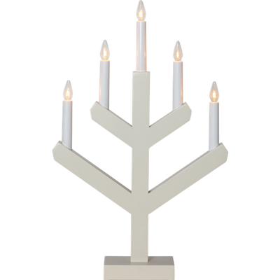 Adventsstake Vinga 5 lys - Beige-Julebelysning adventsstake-Star Trading-214-33-Lightup.no
